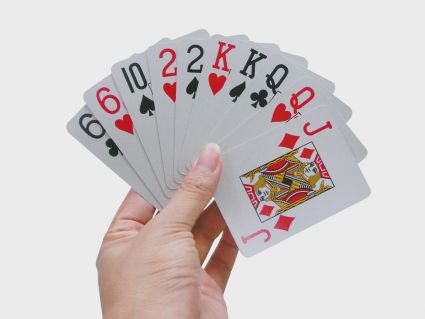 Spielkarten mit exra-großen Eckzeichen Pocker