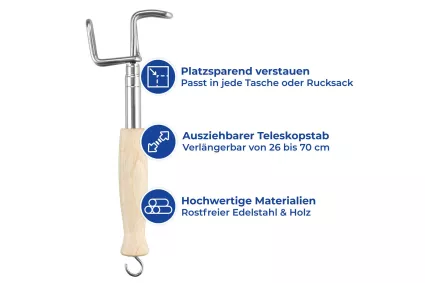 Teleskop-Anziehhilfe