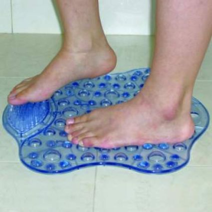 Duschmatte mit Fußreiniger
