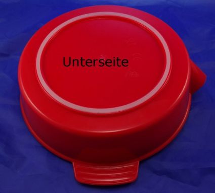 Warmhalteteller mit Deckel, rot Unterseite