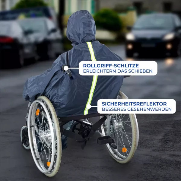 Regencape ohne Ärmeln mit Kapuze