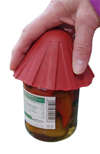 Öffnungshilfe für Schraubgefäße