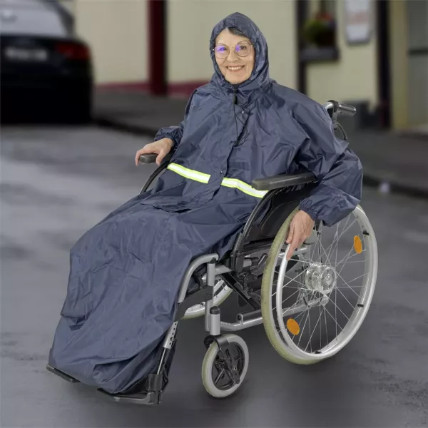 Regencape mit Ärmeln für Rollstuhlfahrer
